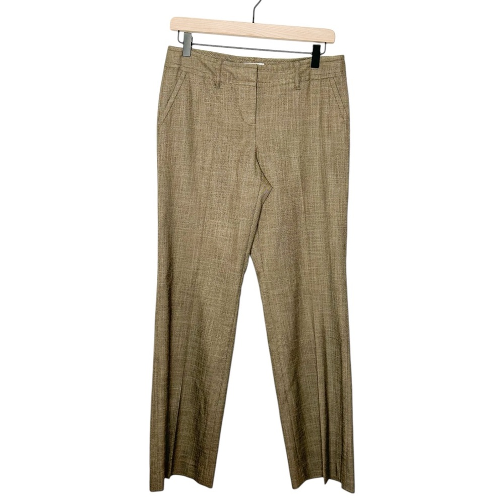 Halogen Nordstrom Taylor Fit Neutral Brown Bootcut Trouser Pants Petite 4P